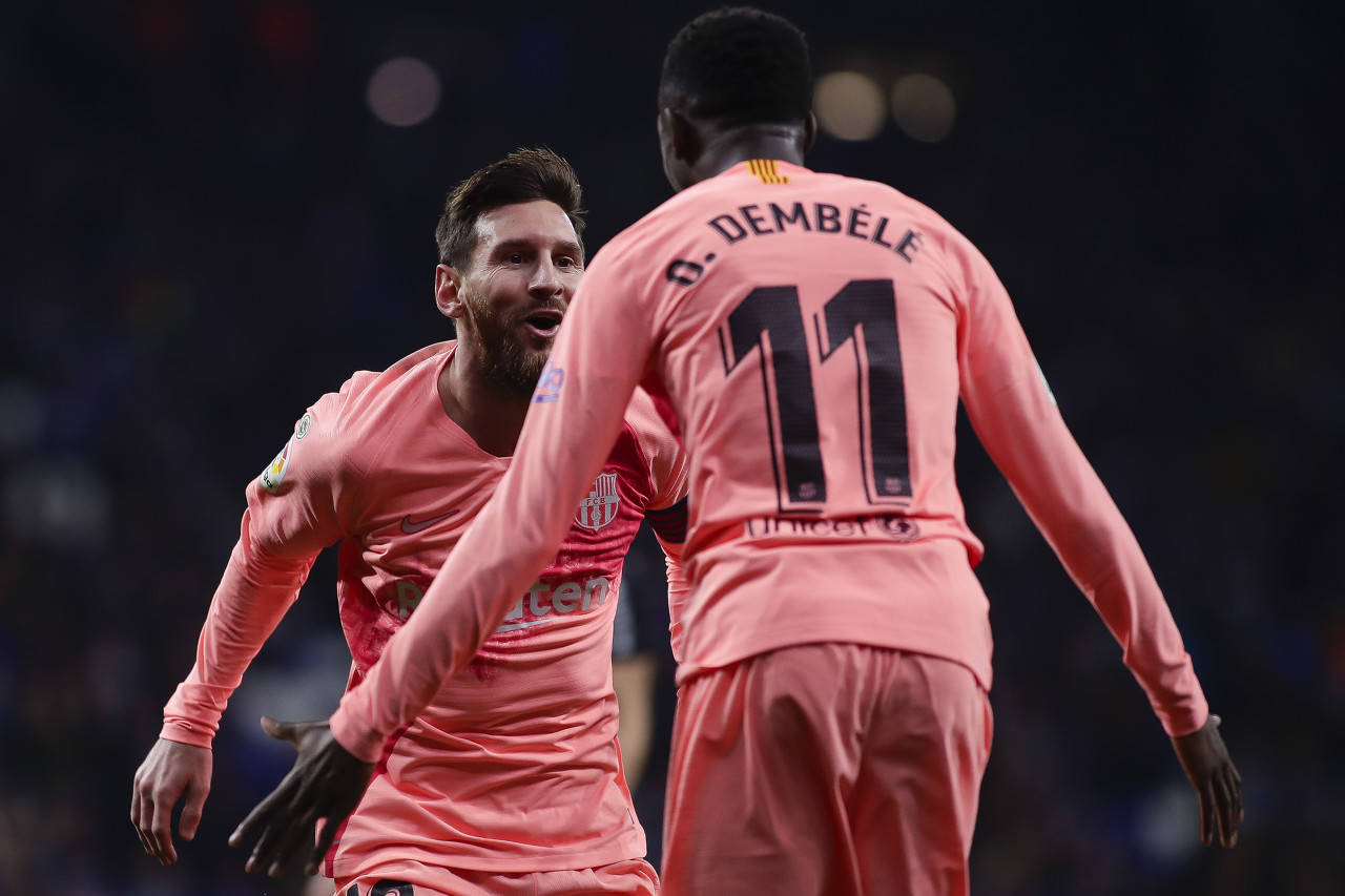 登贝莱:很高兴被夸世界第一人!历史第一人是梅西!